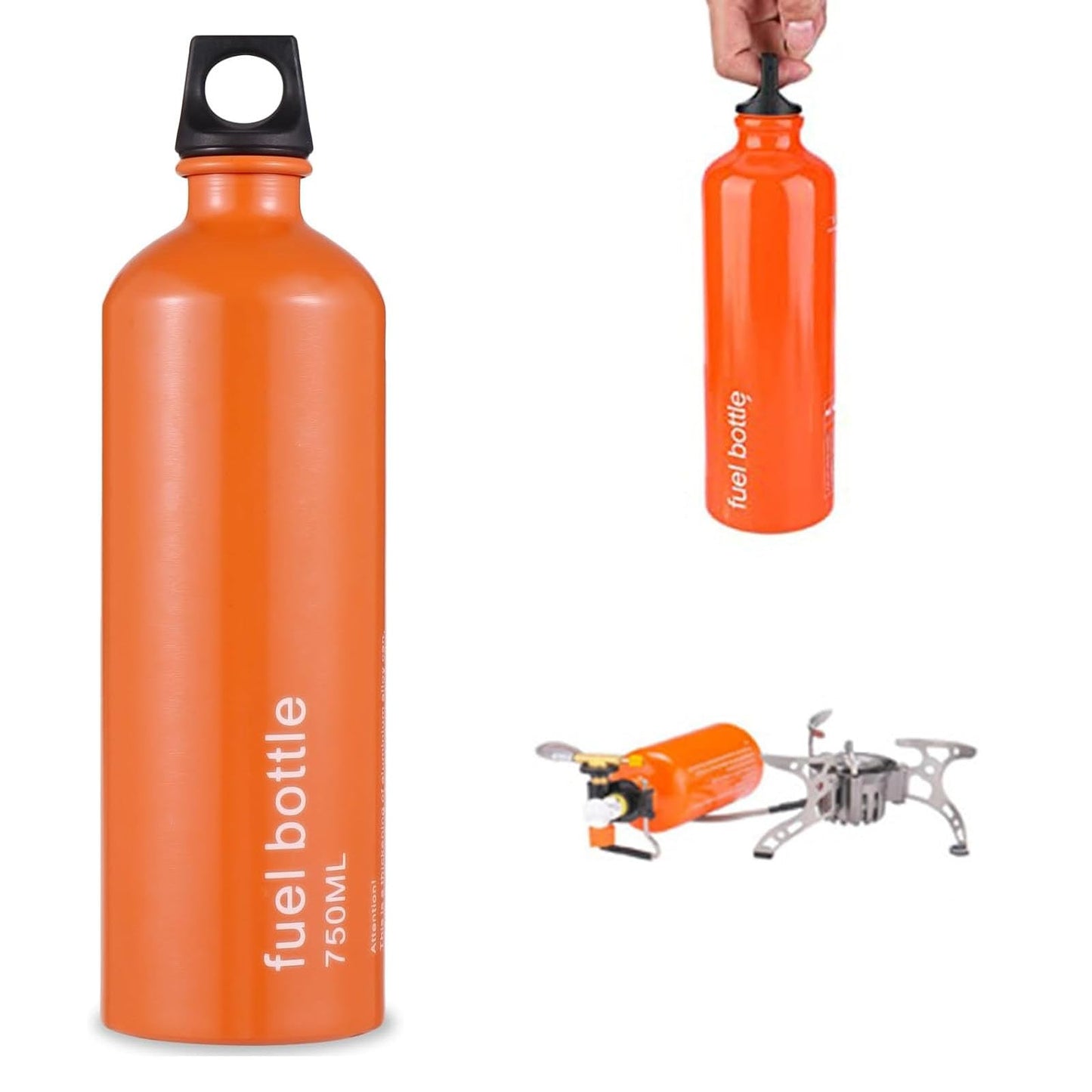 wdcfxy Aluminium Fuel Bottle 750ml - Camping Fuel Container, Leak-Proof Oil Storage Can with Durable Aluminum Construction for Outdoor Use
