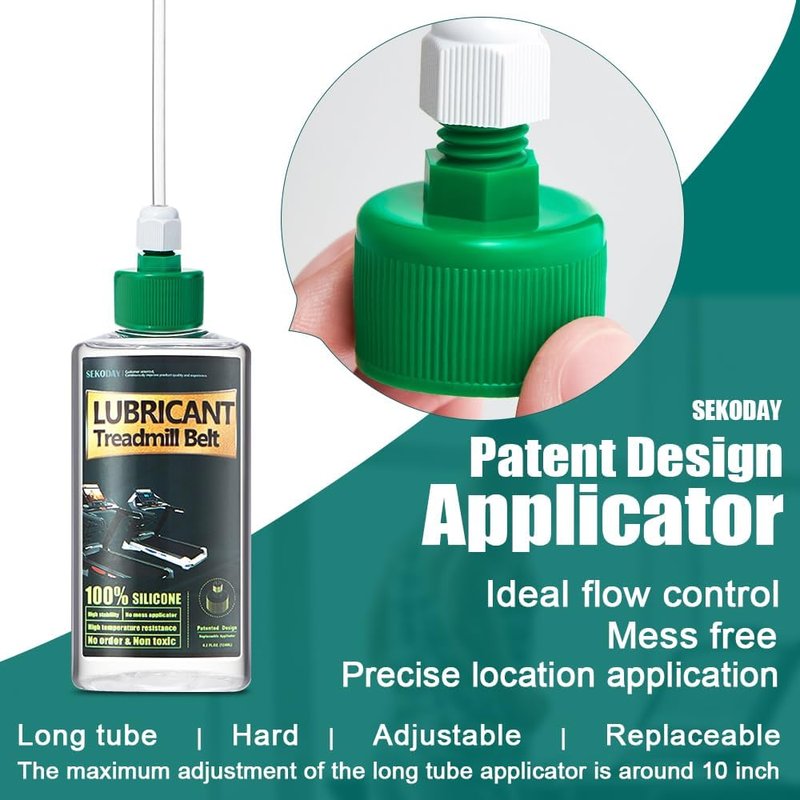 Silicone Treadmill Belt Lubricant - High Temperature Resistant Formula with Precision Application Tubes | Easy Use