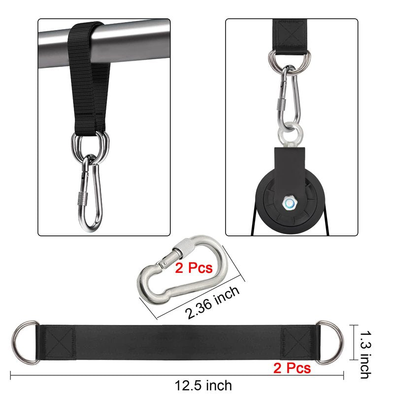BESTEEL 4 Pack Silent Nylon Gym Cable Pulley Wheel 3.54 in/90 mm Rotation 360 Degree Traction Wheel Detachable Smooth Attachment for LAT Pulley System DIY Gym Pulley System Equipment Replacement Hoist