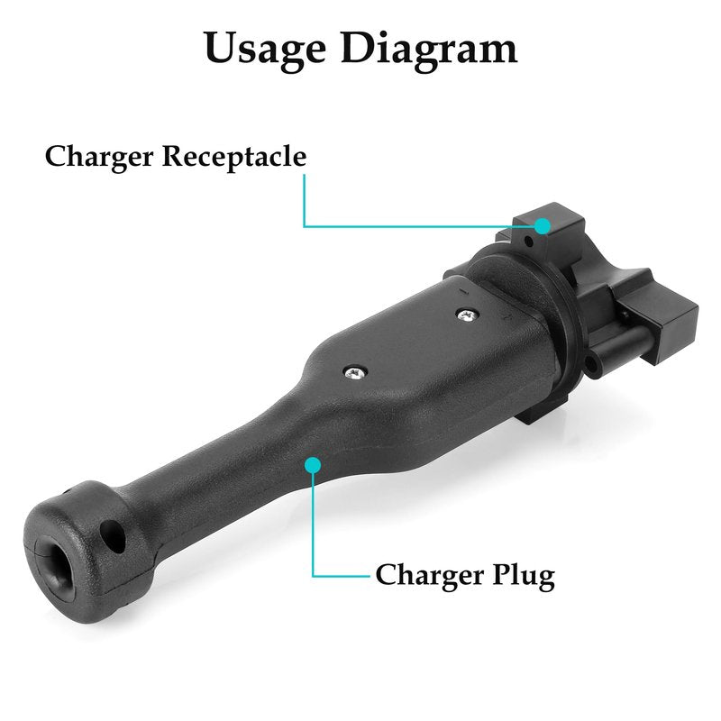 10L0L Crow Foot 2 Prong Charger Plug for EZGO, Yamaha, Club Car 36 Volt Electric Golf Cart