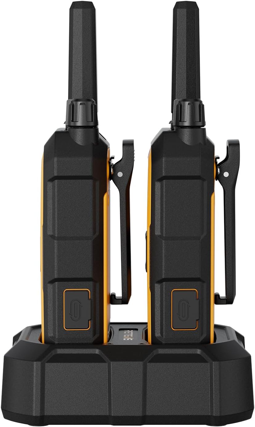 Retevis RB48A Waterproof Walkie Talkies - Long Range Two-Way Radios with Earpieces | IP67, NOAA Alerts, 23-Hour Battery (2 Pack)
