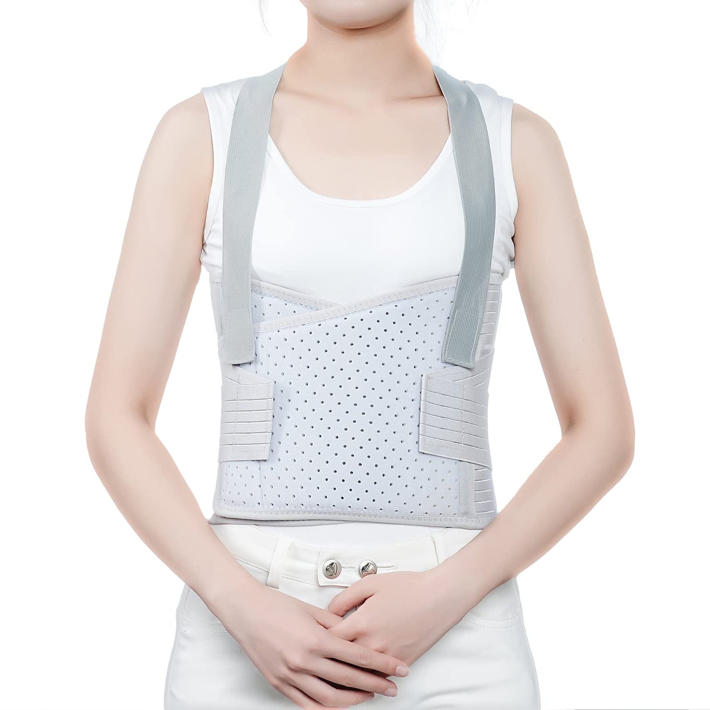 Solmyr Rib Injury Belt Chest Binder, Chest Brace Chest Compression Support Rib Bandage Wrap for Sternum Injuries, Sore or Bruised Ribs Support, Dislocated Ribs Protection, Pulled Muscle Pain