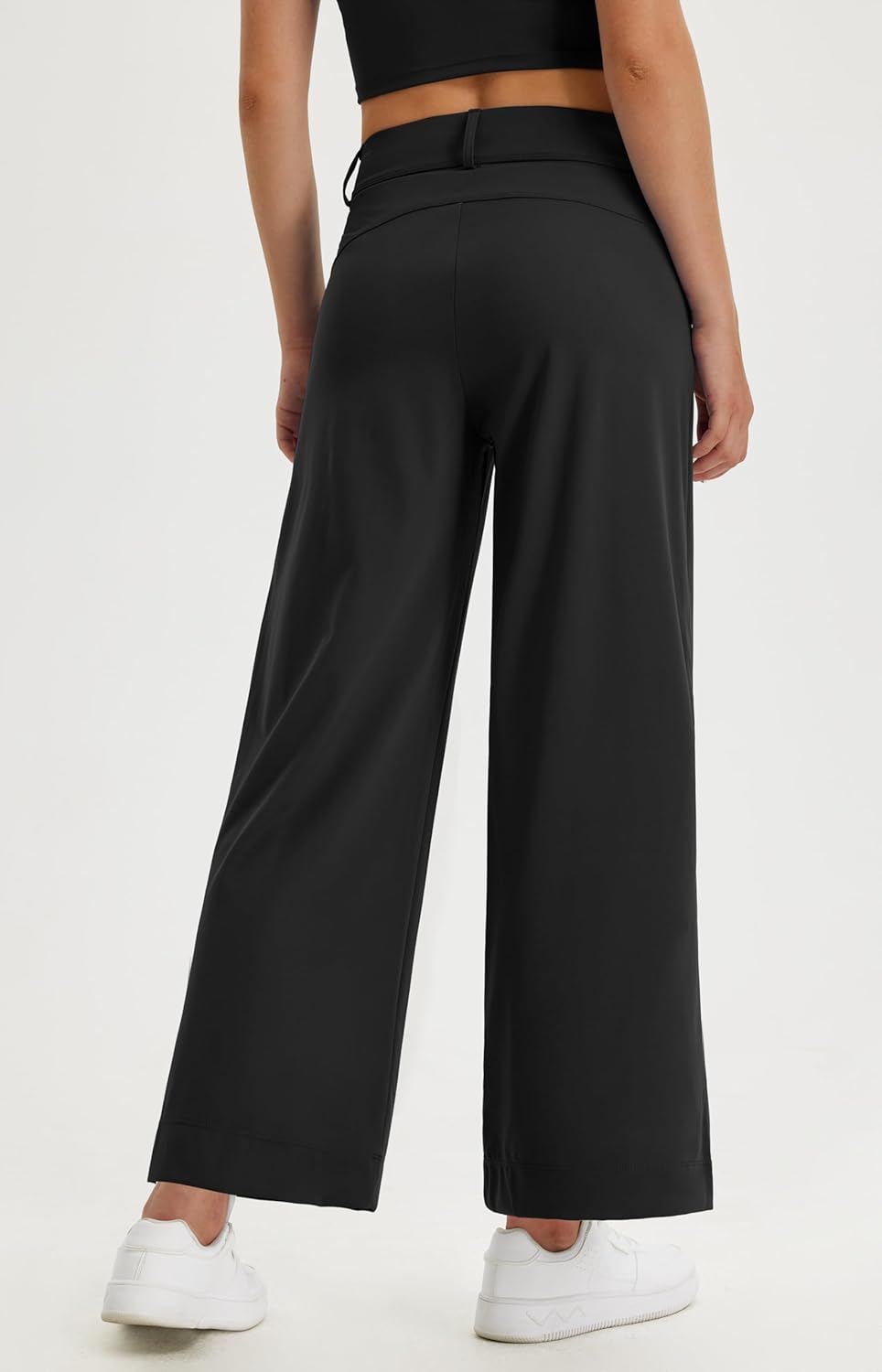 Libin Women's High-Waisted Wide Leg Dress Pants - Stretchy Casual Trousers with Pockets