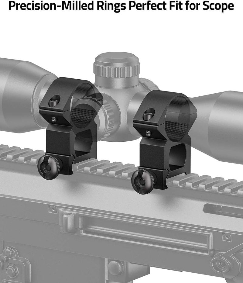 CVLIFE 1 Inch Scope Rings - Durable Scope Mount for Dovetail & Picatinny Rails | 2 Pieces