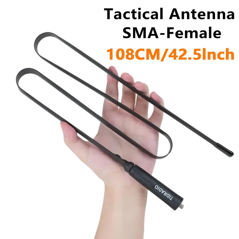 TIDRADIO Ham Radio Antenna,Gmrs Radio Antenna SMA-Female 42.5-inch Long Range Foldable CS Tactical Antenna for Baofeng UV32 UV-5R Mini 5RM BF-F8HP Pro K5PLUS UV-21R GM-15 Pro Radio Accessories-2Pack