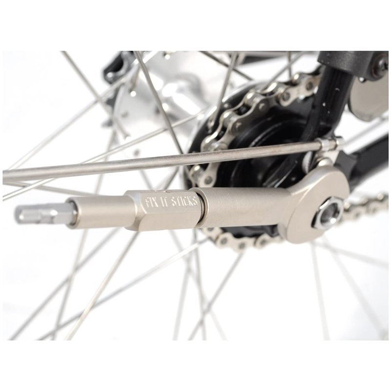 Fix It Sticks Commuter Compact Bike Tool Kit - Replaceable Sticks with Bracket, 2, 2.5, 3, 4, 5, 6 mm hex, T-25, and P2 Bits, 2 Tire Levers, 15mm Wrench, Carrying Case