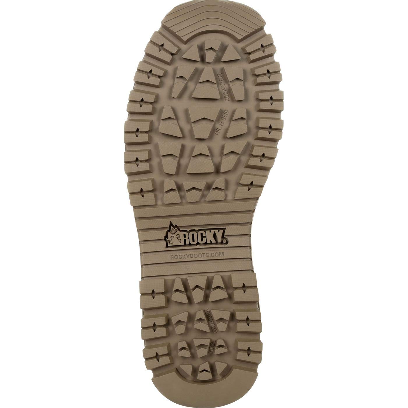 ROCKY Portland 8" Side Zip Composite Toe Public Service Boot, Coyote Brown, Size 9(W)