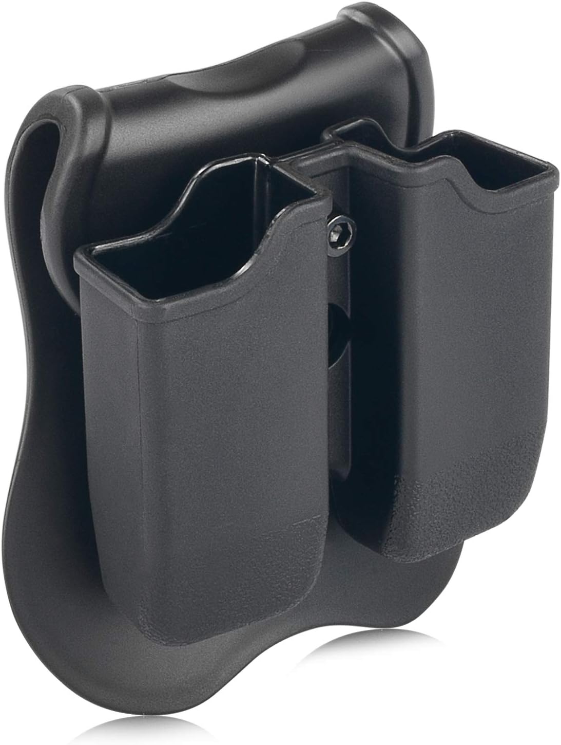 Double Magazine Pouch for Glock 17, 19, 22, 23 | 9mm & .40 Cal Dual Stack Mag Holder - Adjustable Ambidextrous Design | Black