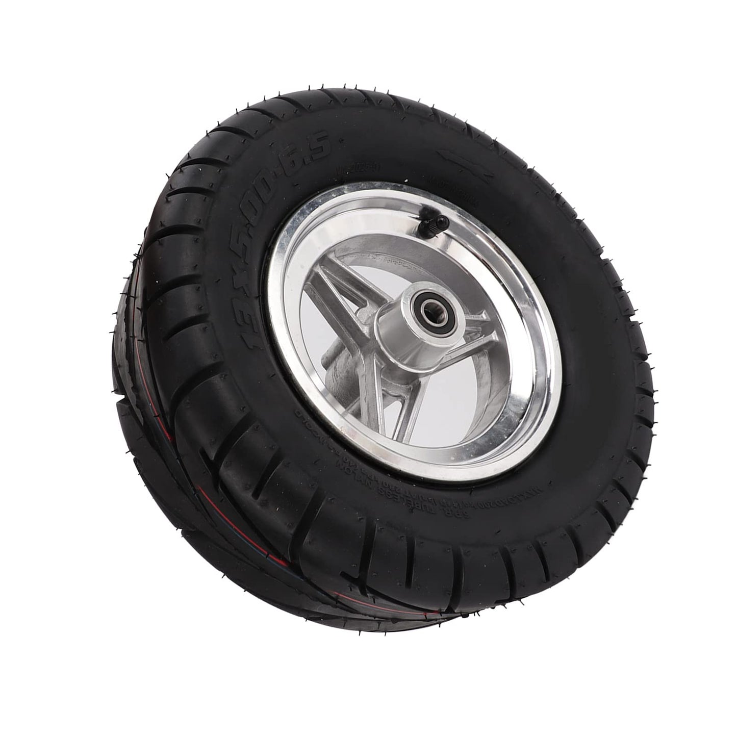 13X5.00‑6.5 Rubber Tubeless Tire with Stainless Steel Hub, Thicken Electric Scooter Vacuum Tyre Accessory