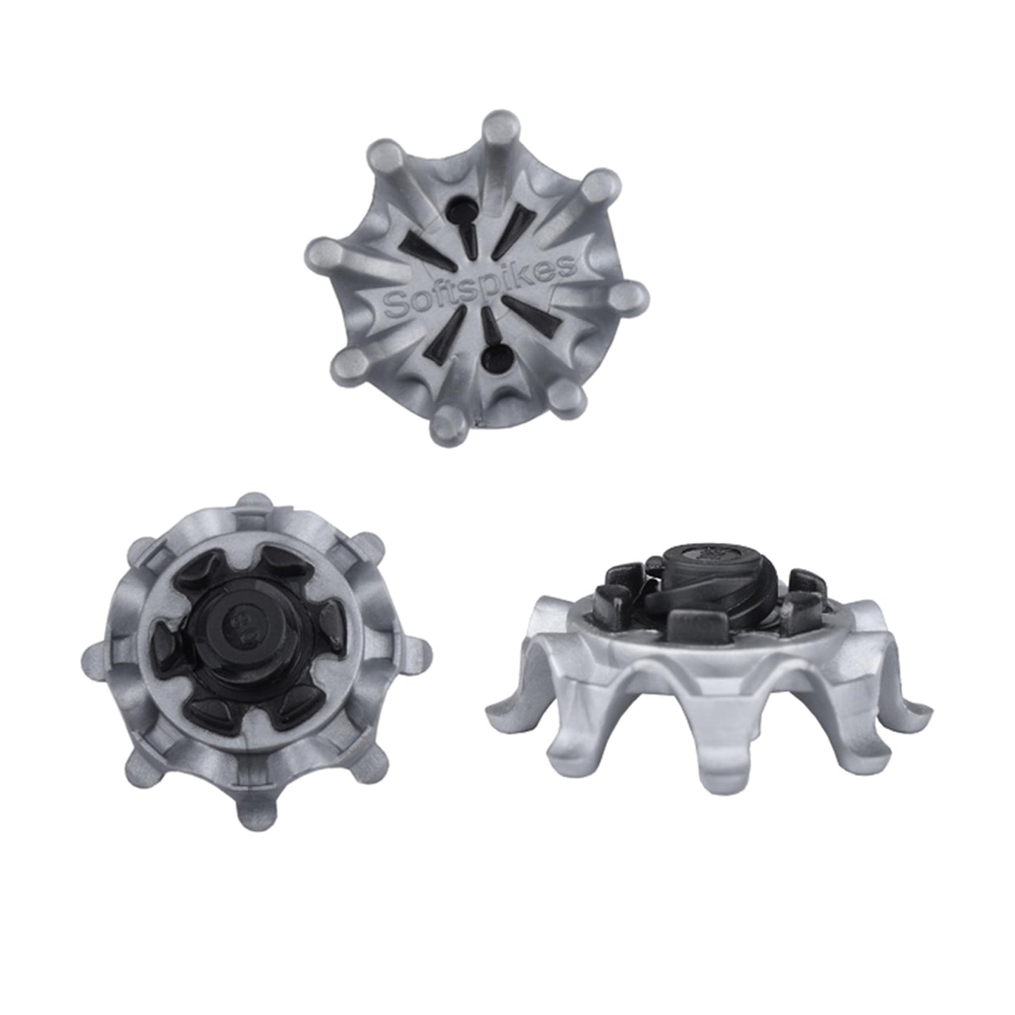 wolfman Soft Golf Shoe Spikes, Golf Spikes Stinger Replacement, Golf Cleats for General Replacement Spikes Eight Pawn Cleat for Shoes Not for Fast Twist 30pcs (Grey-Black)
