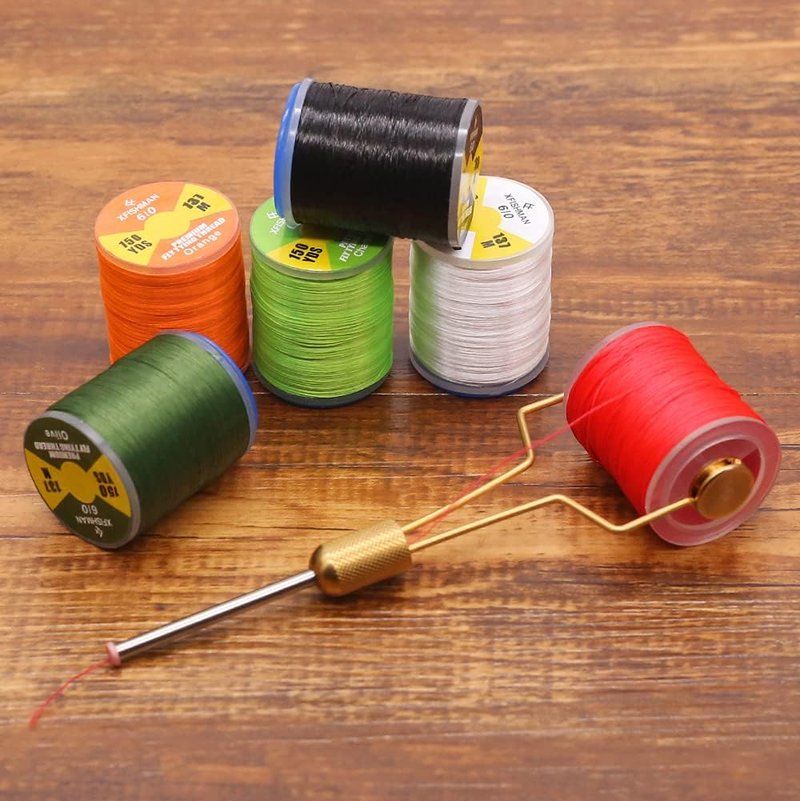 XFISHMAN Fly Tying Thread Kit - Premium 6/0 & 3/0 Fly Tying Materials | Essential Fishing Accessories