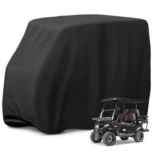 Jungda Golf Cart Cover,Waterproof Universal 4 Passenger Golf Cart Covers,Golf Cart Accessories for Outdoor Storage Protective - 120"L x 55"W x 78"H