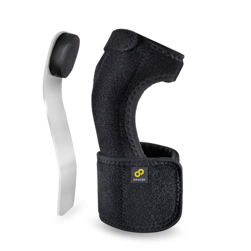 Bracoo Wrist Splint, Breathable Hand Stabilizer Brace for Carpel Tunnel Syndrome, Tendonitis, and Acute Sprains, Supports All Wrist Sizes, Black, WP30, 1 Count