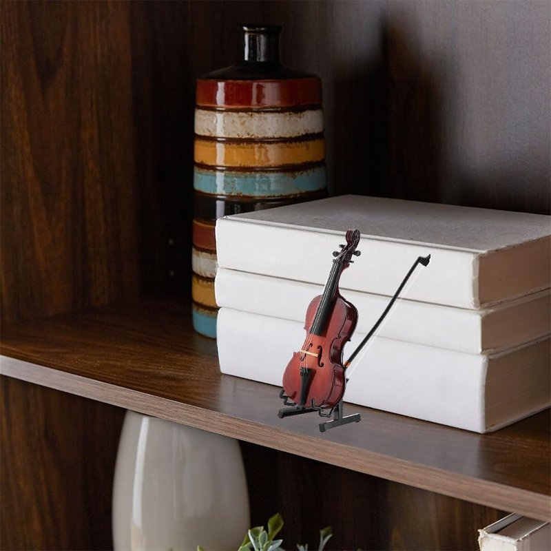 Miniature Cello Model - Wooden 5.5in Replica with Case | Perfect Musical Gift for Collectors & Home Decor