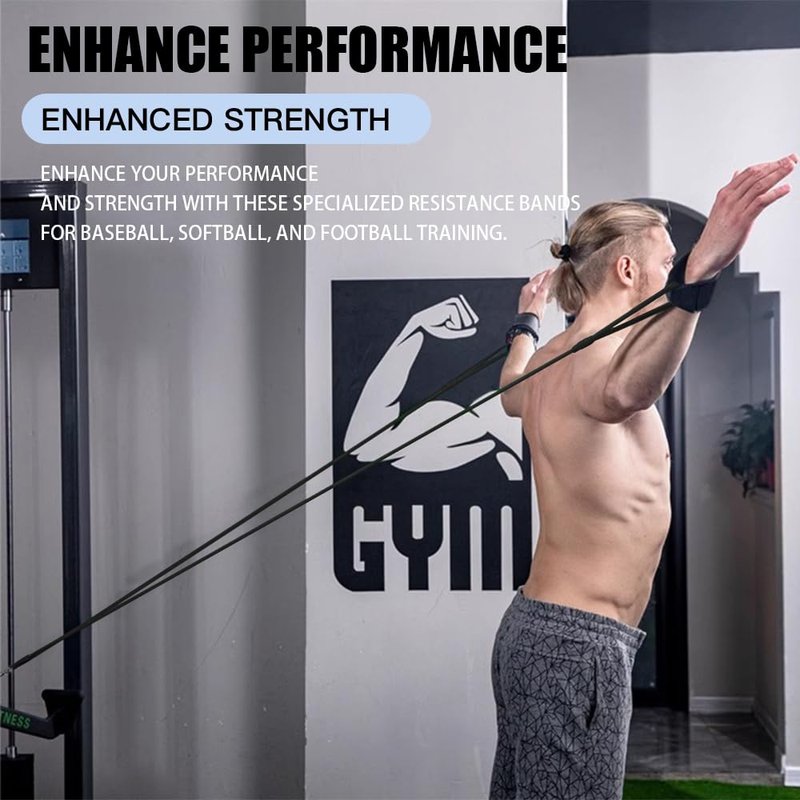 Baseball Softball Resistance Training Bands,Baseball Training Equipment,Baseball Pitching Trainer and Arm Trainer,Softball Training Aid for Pitching Arm Strength Throwing Warm up Stretching