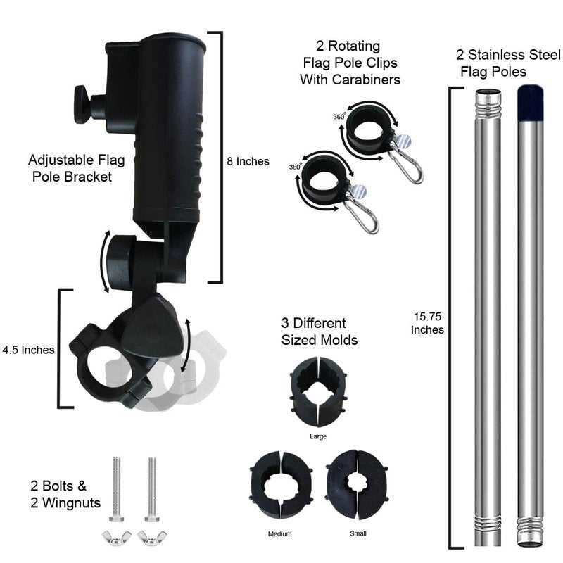 WinCraft Dallas Cowboys Golf Cart Flag Pole and Holder Mounting Bracket