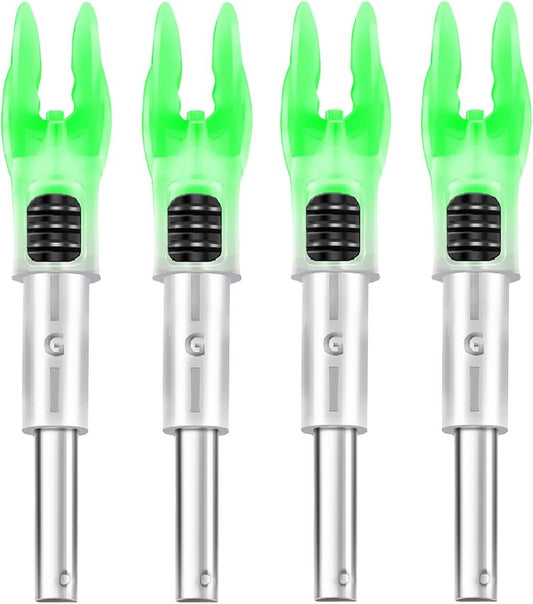 DEEPOWER Lighted Nocks for Arrows - 4/9 PCS with ON/OFF Switch | Fits .165-.246 Inch Diameter