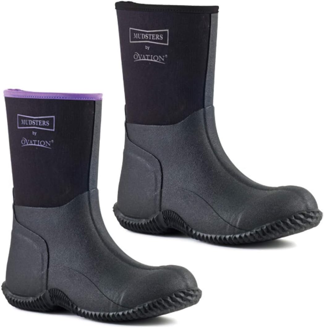 Ovation Women's Mudster Mid Calf Rubber Boots - Durable Waterproof Design | Perfect for Outdoor Use