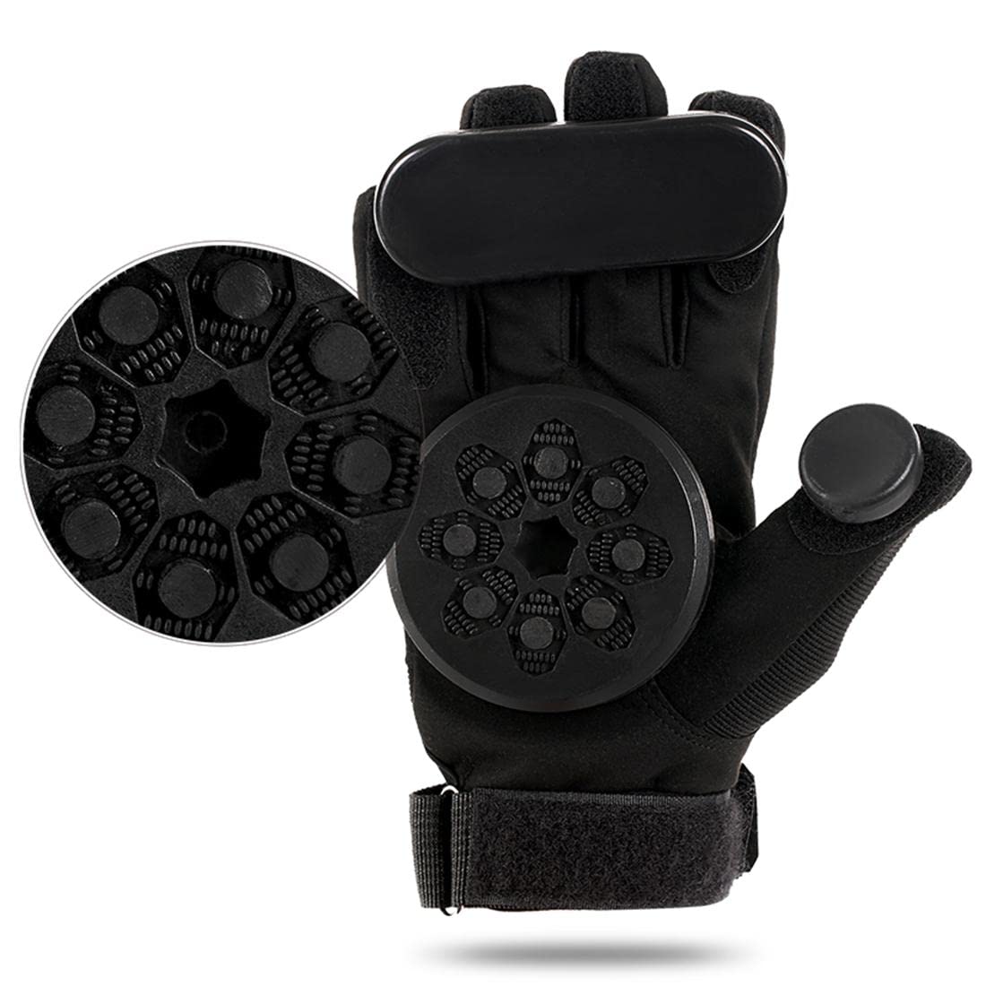Glield Skateboard Gloves with 2 Set Spark Pucks, Longboard Downhill Slide Gloves CBST04