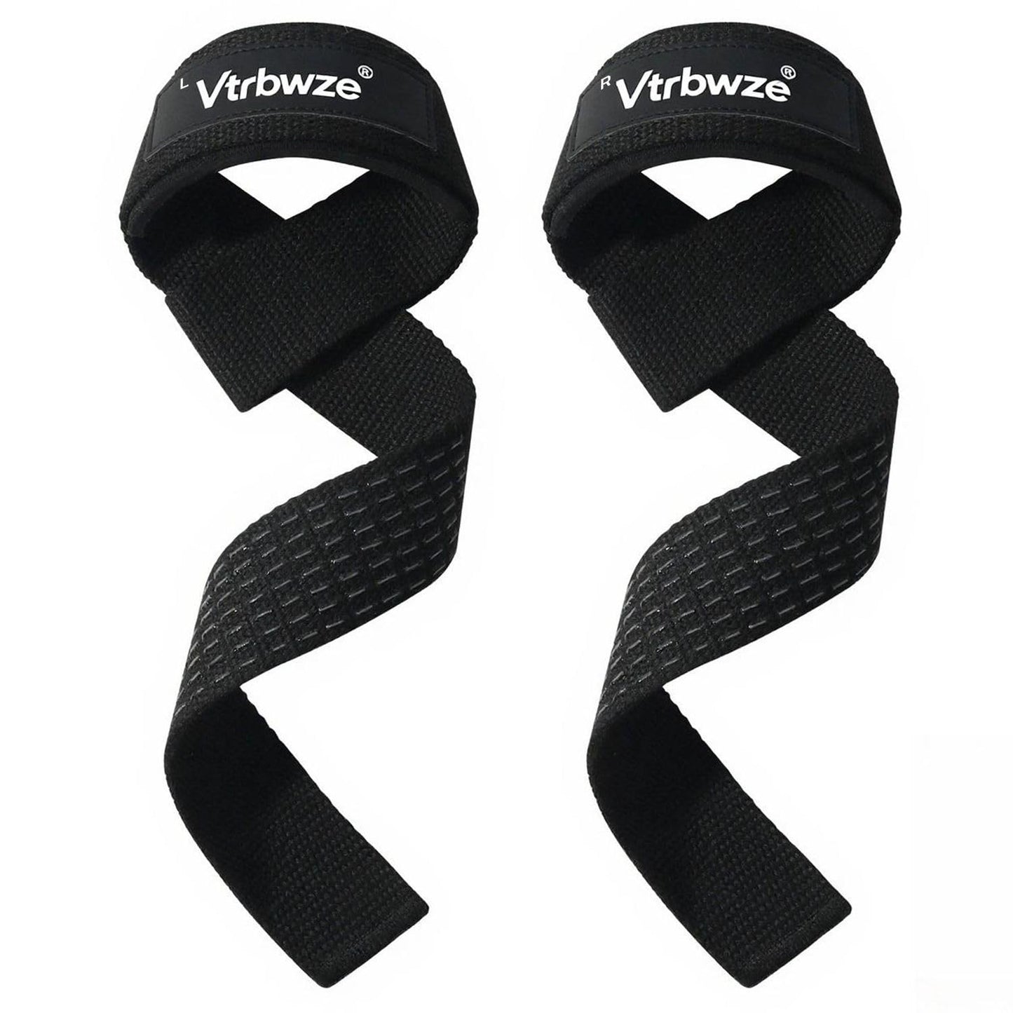 Vtrbwze Gym Lifting Straps for Weightlifting & Deadlift - Non-Slip Silicone Grip, Padded Wrist Support for Bodybuilding, Workout & Strength Training, Unisex Design for Men & Women (black)