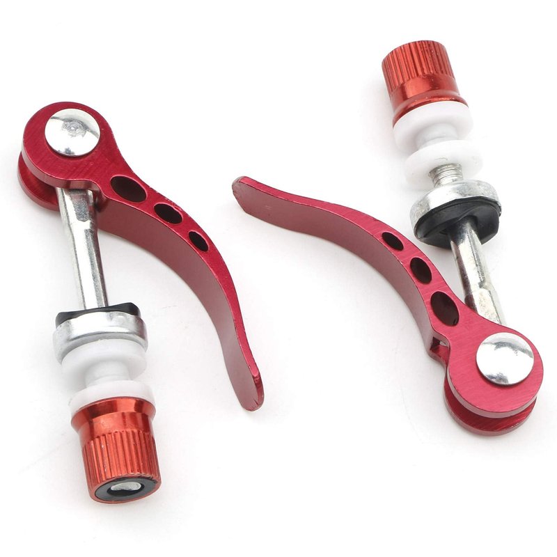 Rowiz Bike Seat Clamp, 10-Pack Quick Release Seatpost Clamp 34.9, Aluminum Alloy Bicycle Seat Post Clamps, Lightweight MTB Saddle Clamp with Anodized Red Finish