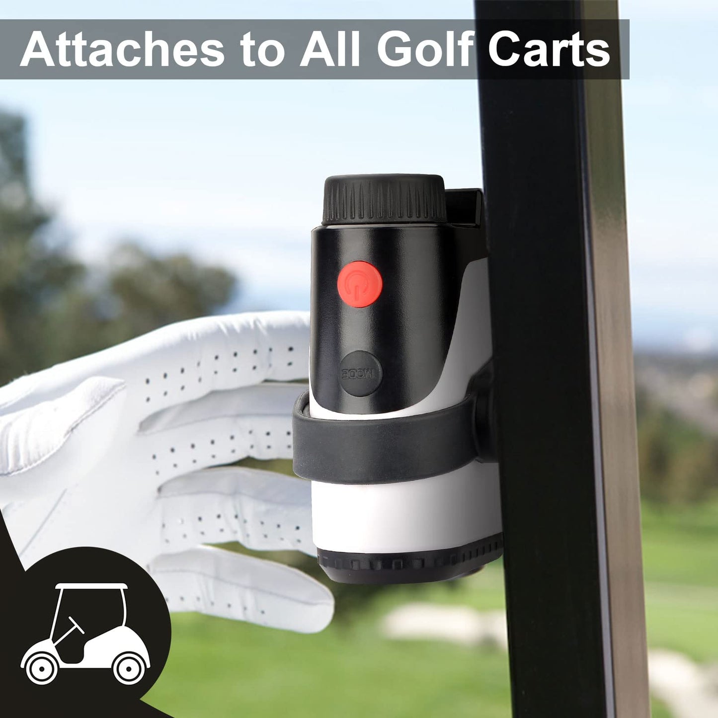 iGuerburn Golf Range Finder Magnetic Strap, Rangefinder Holder Mount Strong Magnet Secure Attract to Golf Cart, Adjustable Silicone Wrap Fits for All Rangefinders