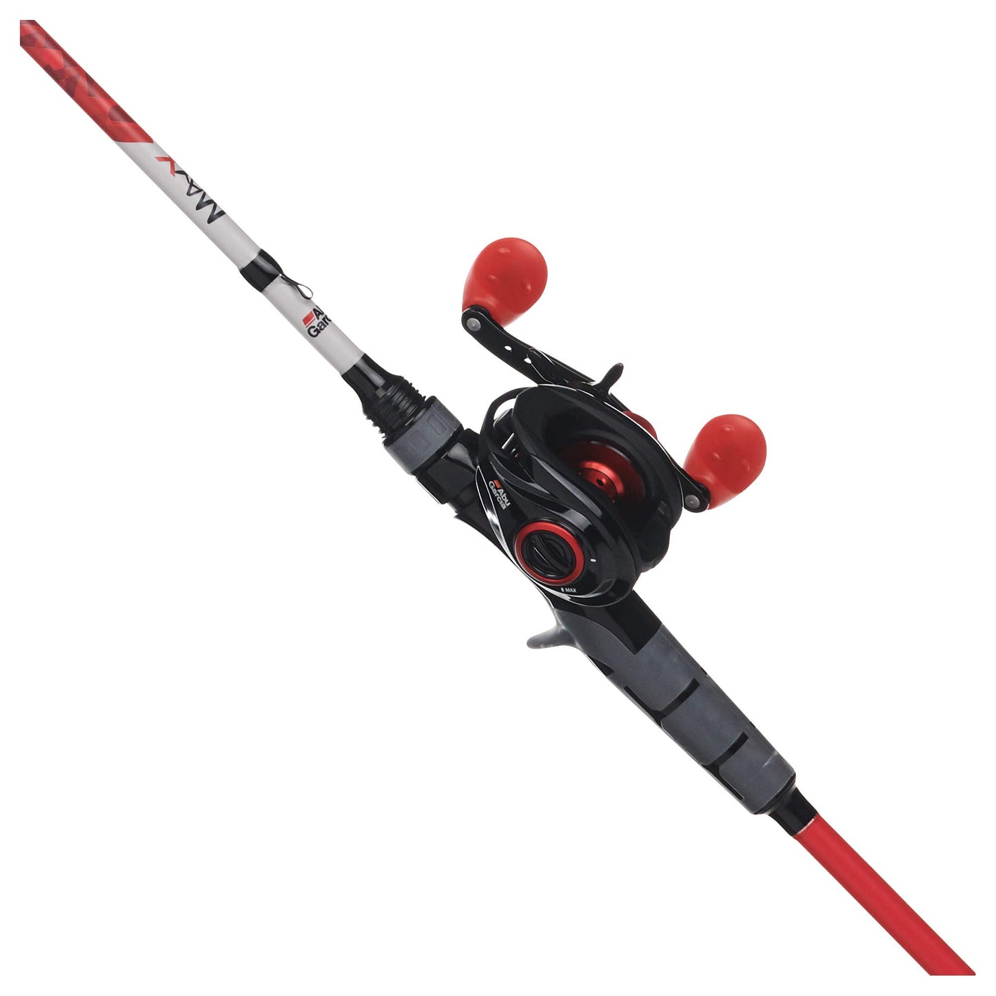 Abu Garcia 6’6” Max X Fishing Rod and Reel Baitcast Combo, 4+1 Ball Bearings with Lightweight Graphite Frame & Sideplates, Aluminum Handle