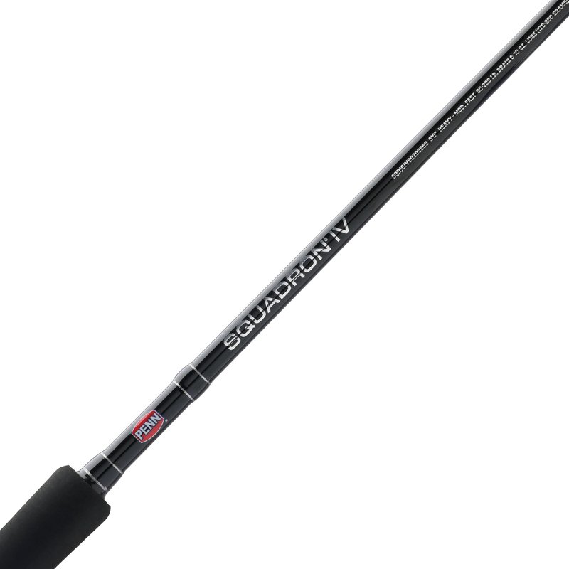 Penn Squadron IV Jig Spinning Rod, 6', 1-Piece Saltwater Fishing Rod, Heavy Power, 80-200 lb Line Rating, 6-10 oz Lure Rating