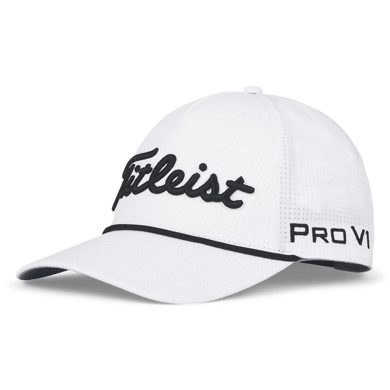 Titleist Tour Rope Golf Hat, White/Black