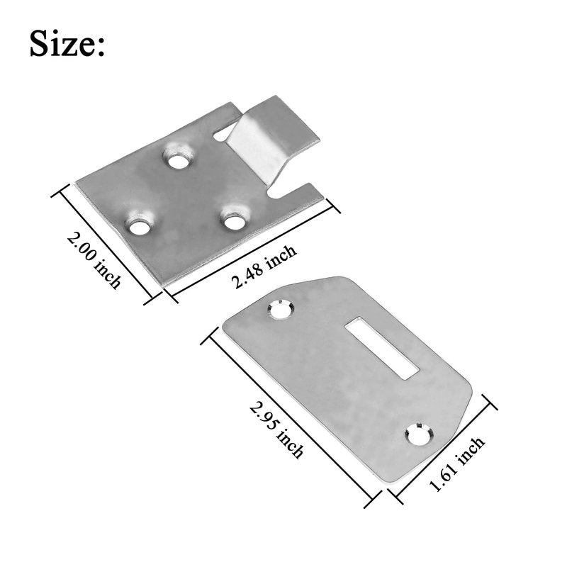 10L0L Golf Cart Seat Bottom Hinge Plate Fits for 1995-up EZGO TXT & Medalist, 2001-up EZGO MPT Shuttle Workhorse Series, 2 Pack OEM# 71610G01 71609G01
