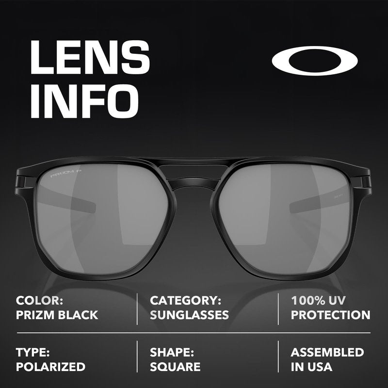 Oakley LATCH BETA OO9436 Sunglasses MATTE BLACK Frame with PRIZM BLACK POLARIZED Lenses With Official Eyewear Kit