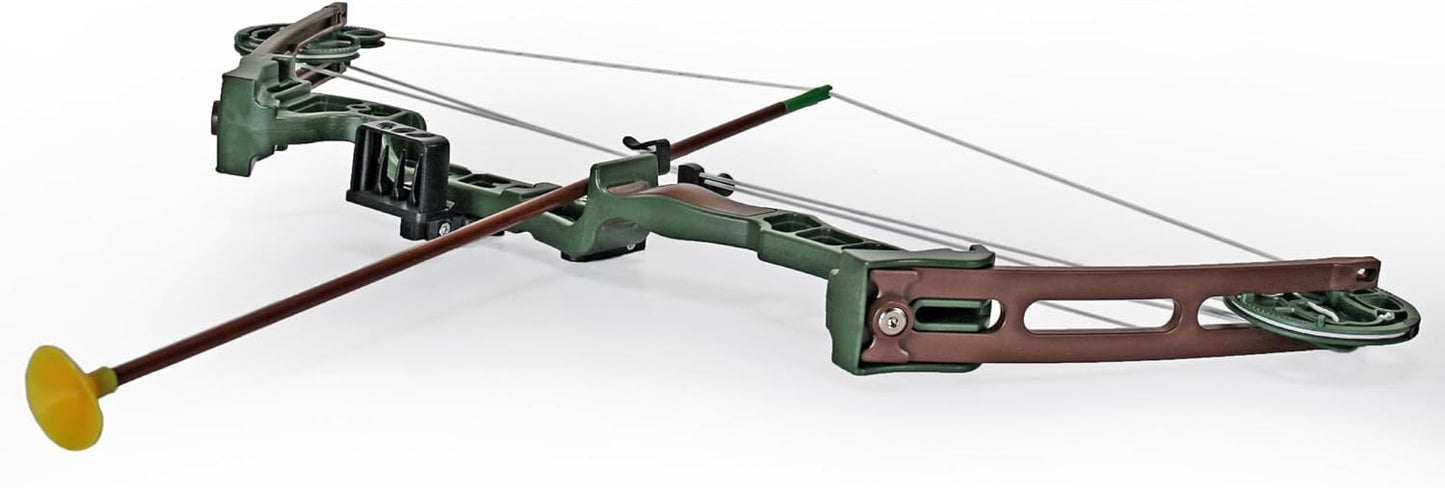 Archery Compound Bow and Arrow Training Set - 3 Target-Tip Arrows & Large Target Board for Skill Development