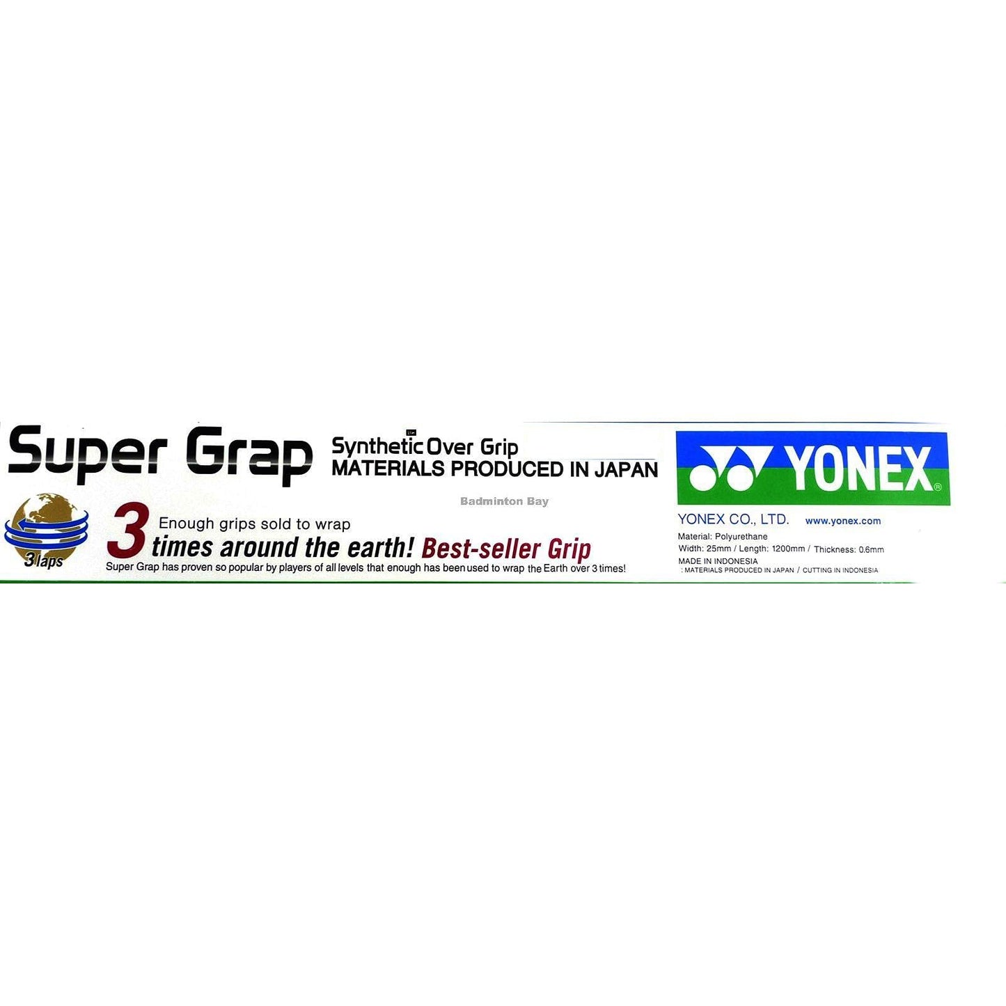 YONEX Super GRAP Tennis Racquet Overgrip (1x 30 Wraps - Red)