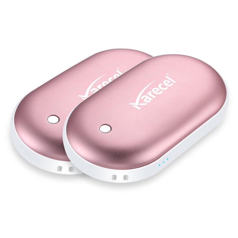 Karecel Hand Warmers Rechargeable 2 Pack, 10400mAh Double-Sided Heat Electric Handwarmers, 4-inch Full-Surface Heat, Reusable Portable Camping Hand Warmer, Gifts Men for Christmas, Winter Essentials