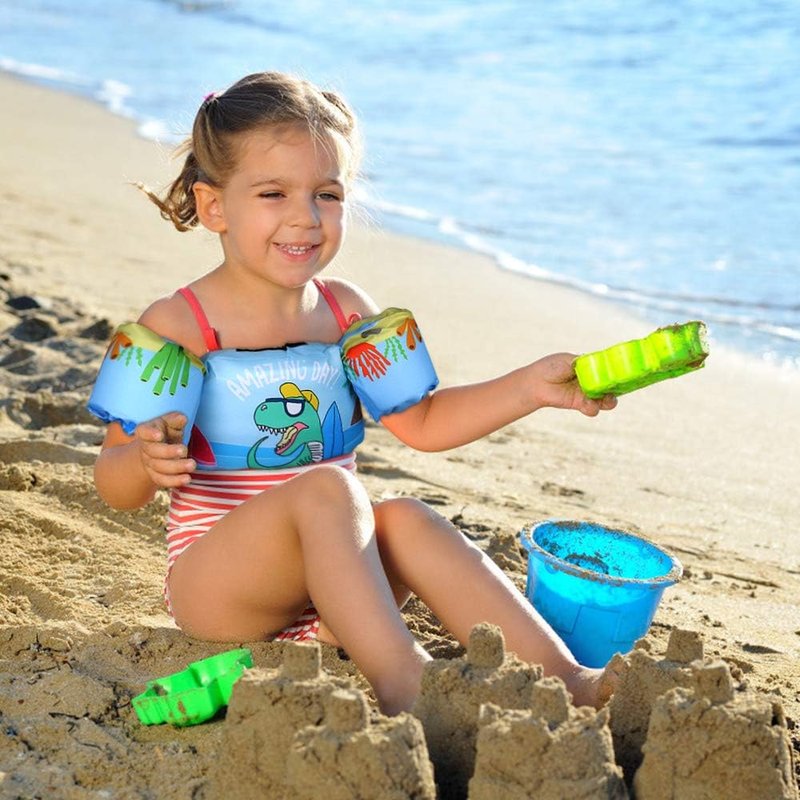 Toddler Swim Vest - Floaties for Kids 20-50+ lbs | Puddle & Beach Swimming Aid