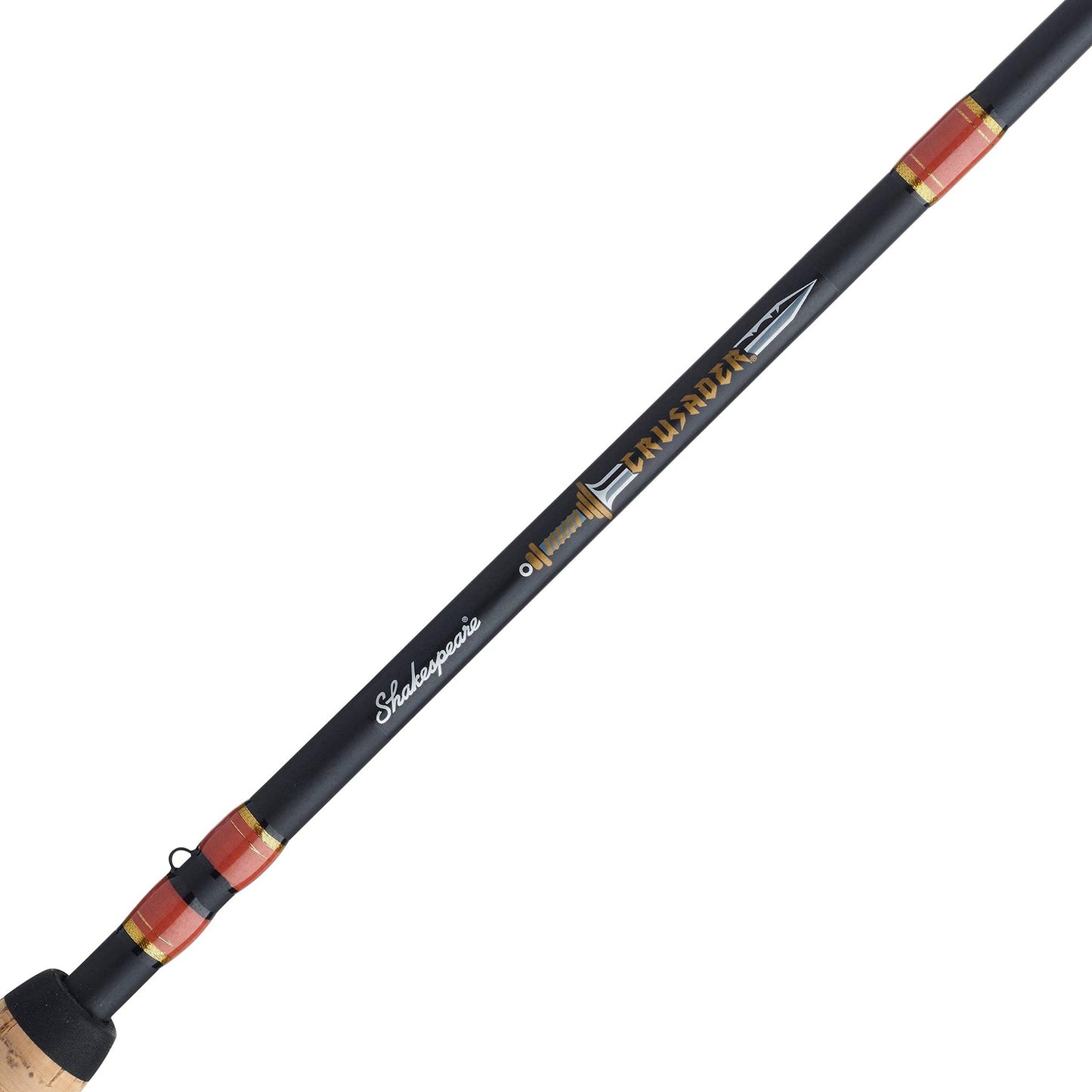 Shakespeare Crusader Spinning Reel and Fishing Rod Combo, Red/Black/Cork