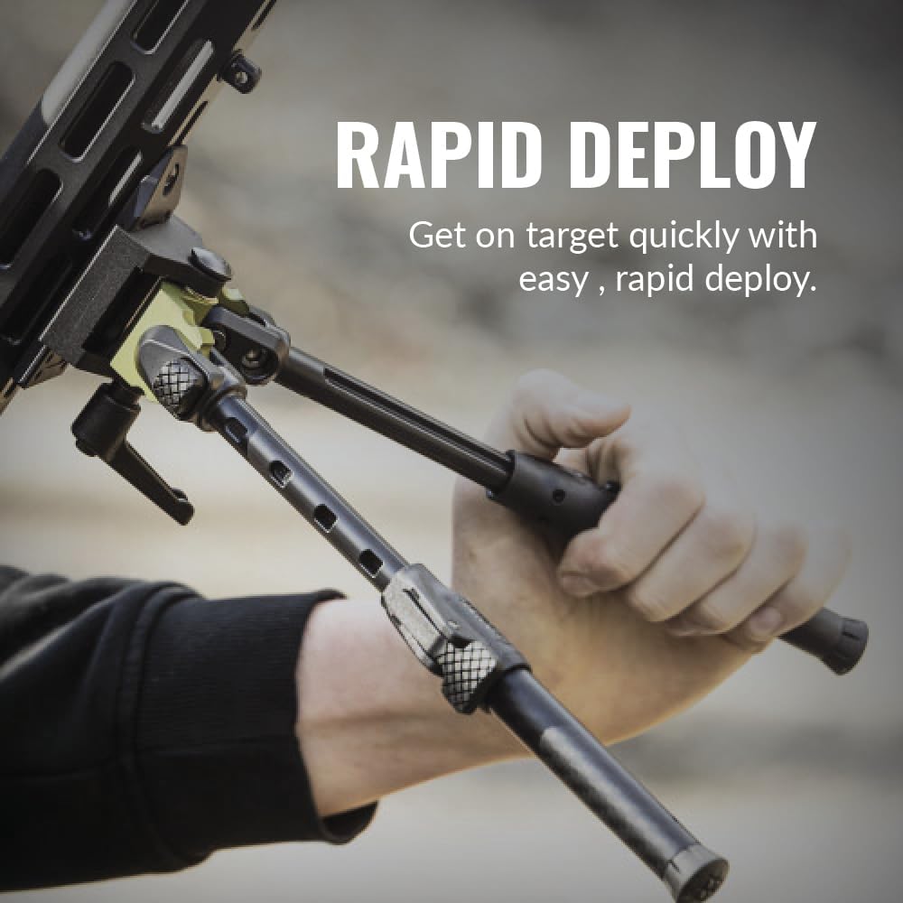 MDT Oryx Bipod - Lightweight Polymer, M-L Attachment, One-Handed Operation | High-Traction Feet, Quick Deploy