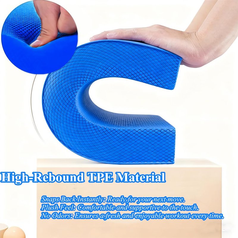 High-Density Balance Pad, Extra Large Balance Pad for Physical Therapy, TPU Foam Balance Board for Rehabilitation Stability Workout Knee and Ankle Exercise (Blue, 19.69 * 15.7 * 2.36inch)