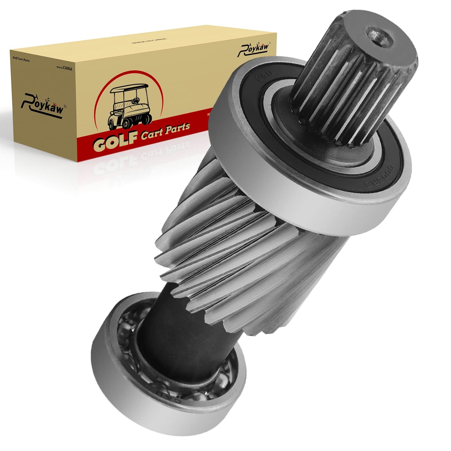 Roykaw Golf Cart Input Shaft Kit Compatible with EZGO 1988-1990 & 1994-up Marathon/Medalist/TXT Electric Golf Cart Models, 19 Splines/21 Tooth, 1.5" Diameter Gear, OEM # 26926G01, 28095G01, 612556