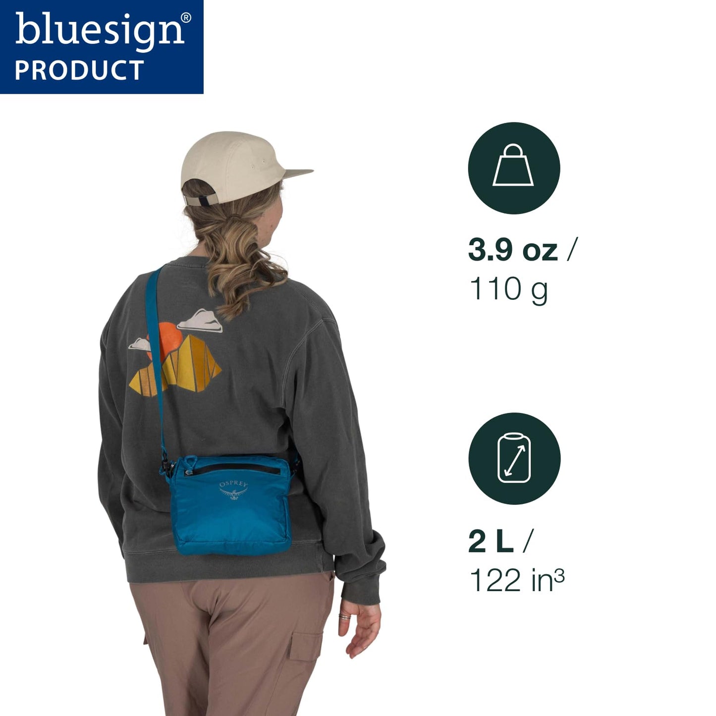 Osprey Ultralight Shoulder Satchel, Waterfront Blue