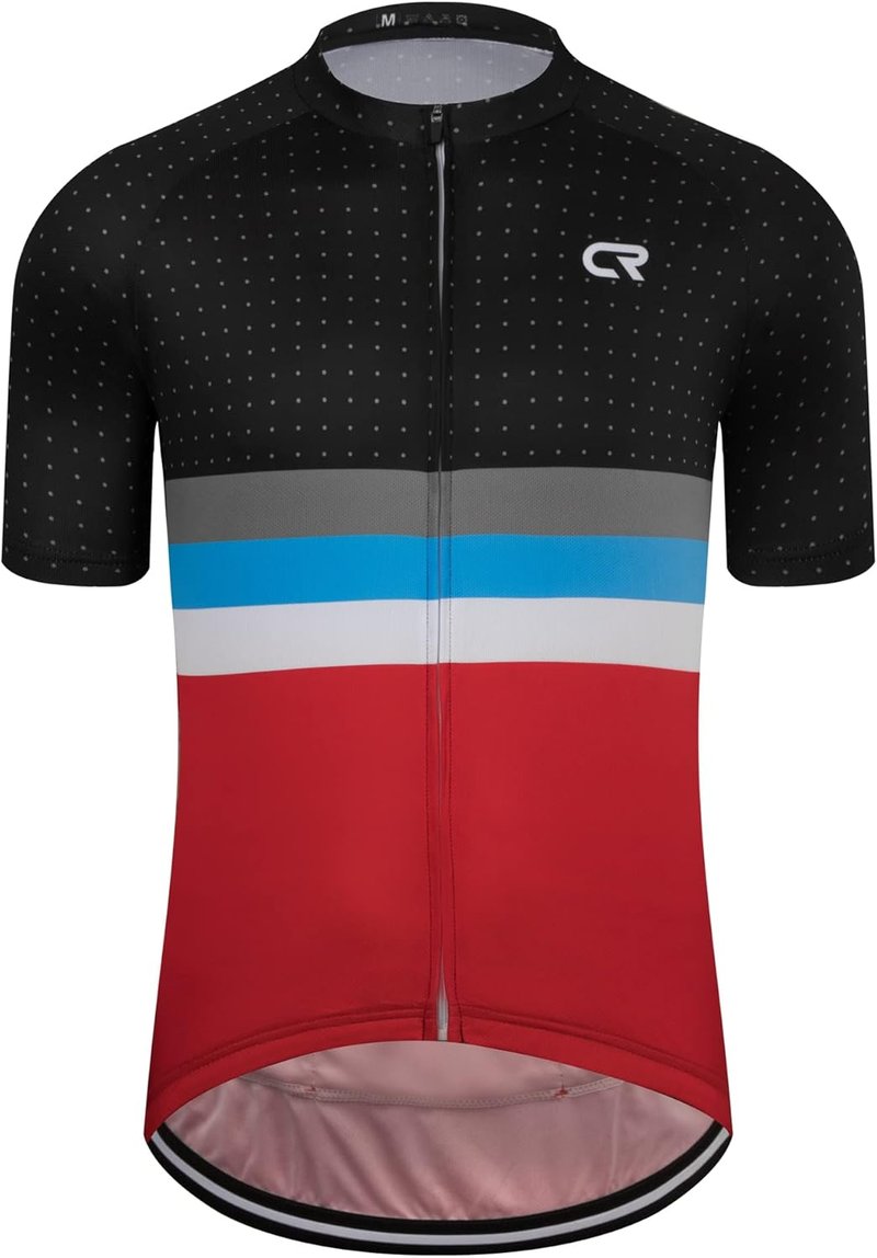 Men's Cycling Jersey - Breathable Short Sleeve Road Bike Shirt with 3 Zipper Pockets | Quick Dry Fabric