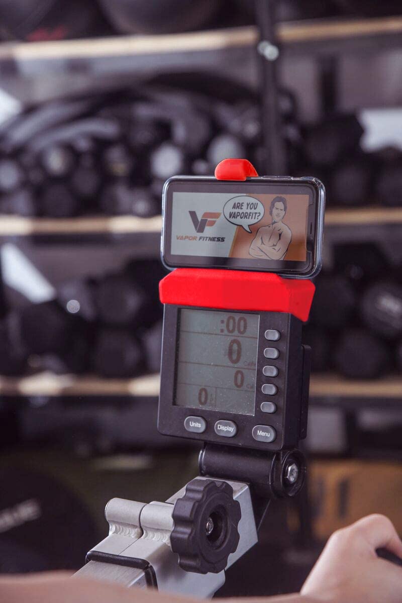 Phone Holder Made for PM5 Monitors of Concept 2 Rower, SkiErg and BikeErg - Silicone Smartphone Cradle Compatible with Concept 2 Rowing Machine. Ideal Rower Accessories