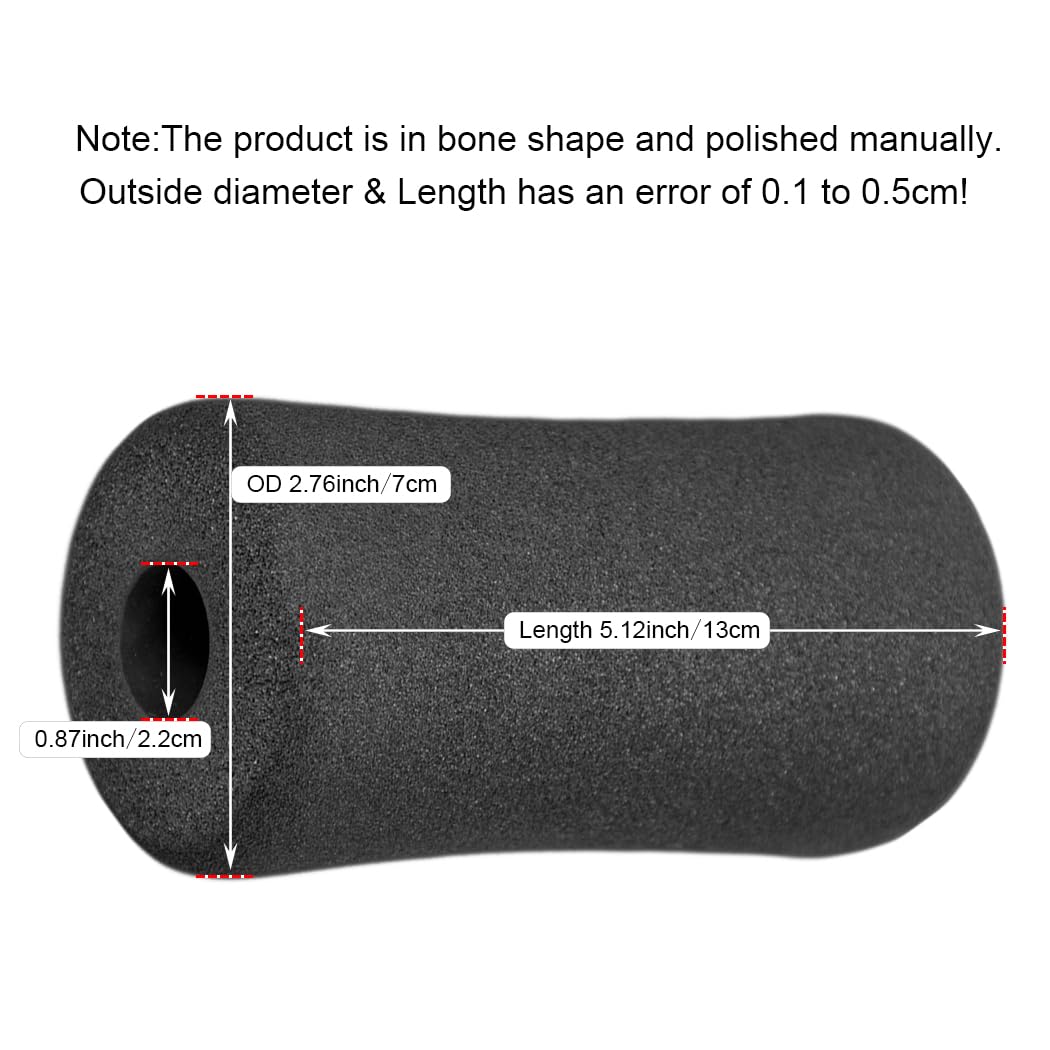 OTFAITP Sponge Foam Foot Pad Roller Pair, Used for Replacing Gym Exercise Equipment, Suitable for 1-inch Rod (Foam 5.12" X 2.76" Od X 0.87" Id)