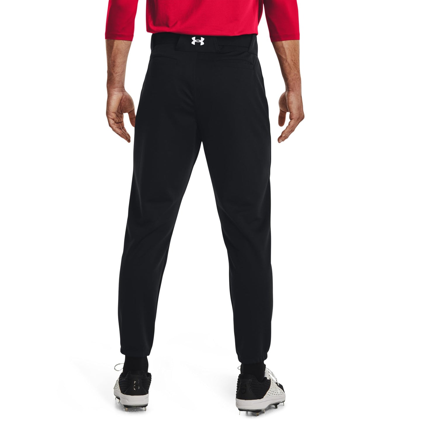 Under Armour Men's Utility Baseball Pant Closed 22, (001) Black / / White, Medium