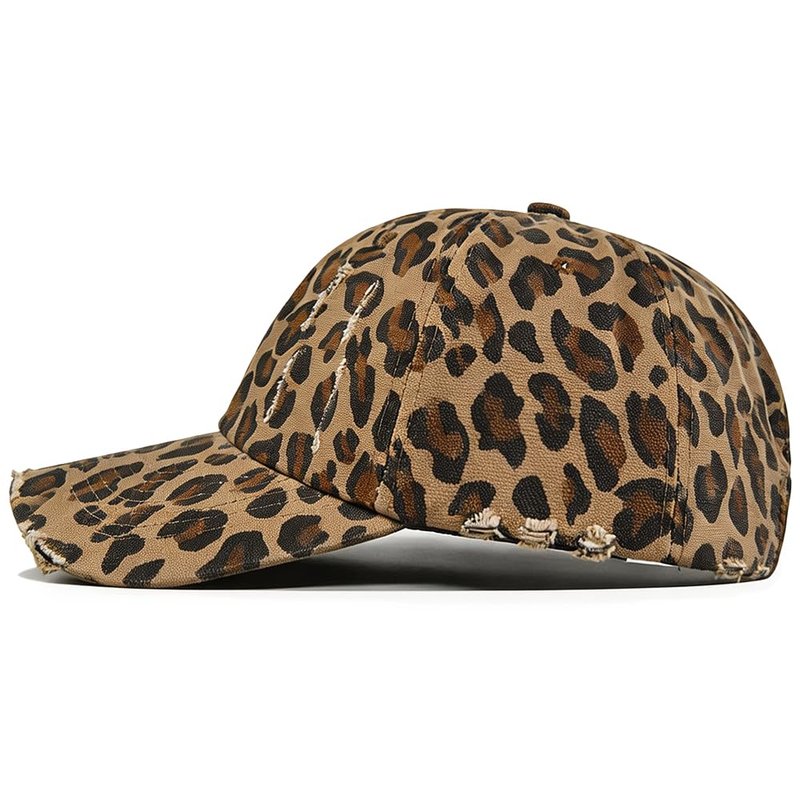 Leopard Baseball Cap for Men Women Adjustable Cotton Trucker Hats Dad Hat Classic Low Profile Plain Cap