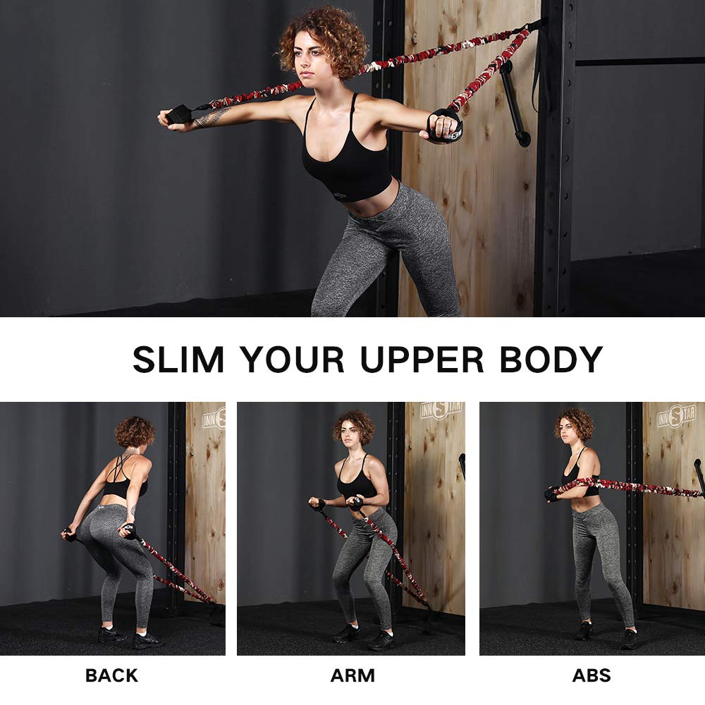 Innstar Multi-Function Resistance Bands for Working Out, Push Up Exercise Bands Resistance Bands Set for Bench Press Gym Equipment, Home Workout, Travel Portabl (Ankle Bands 70LBS)