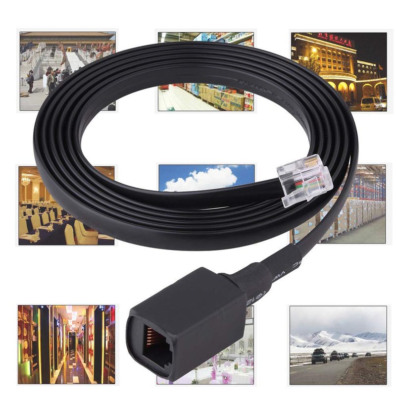 Yencoly 1.5m 6-Pin Radio Accessory Extension Cable for Yaesu Radio Walkie Talkie Mic, Premium Quality, Removable Separation, Outdoor Indoor Use