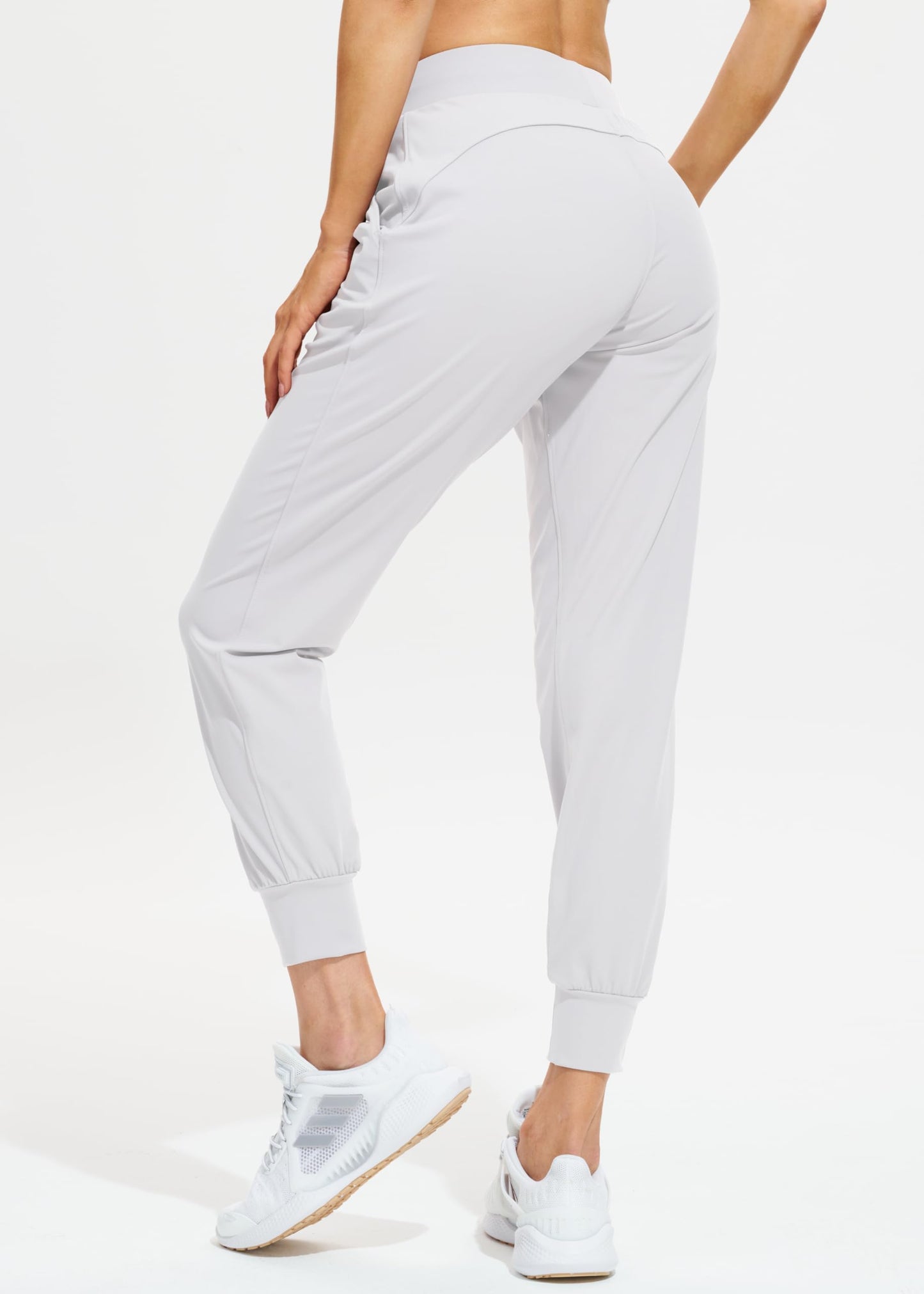 Libin Joggers for Women Yoga Sweatpants Athletic Dance Workout Leggings Tapered Lounge Casual Teacher Pants for Running Cloths, White 3XL