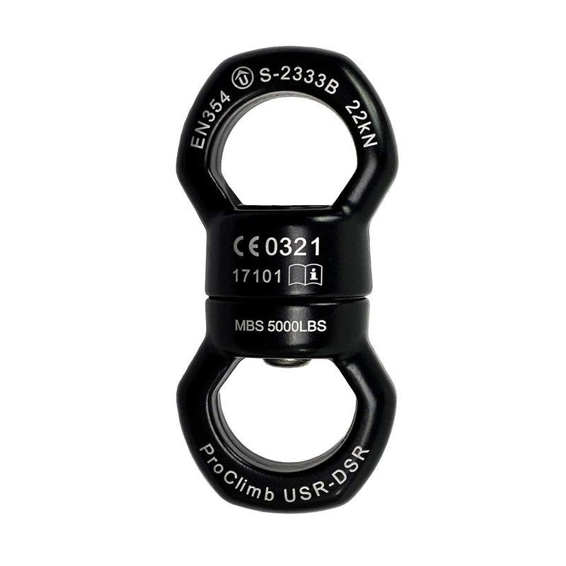 ProClimb 22kN Micro Rotator Climbing Rope Swivel Device Spinner 6700lb Breaking Strength for Rock Climbing Arborist Backyard Swing Aerial Dance Dog Leash Connector CE Certified