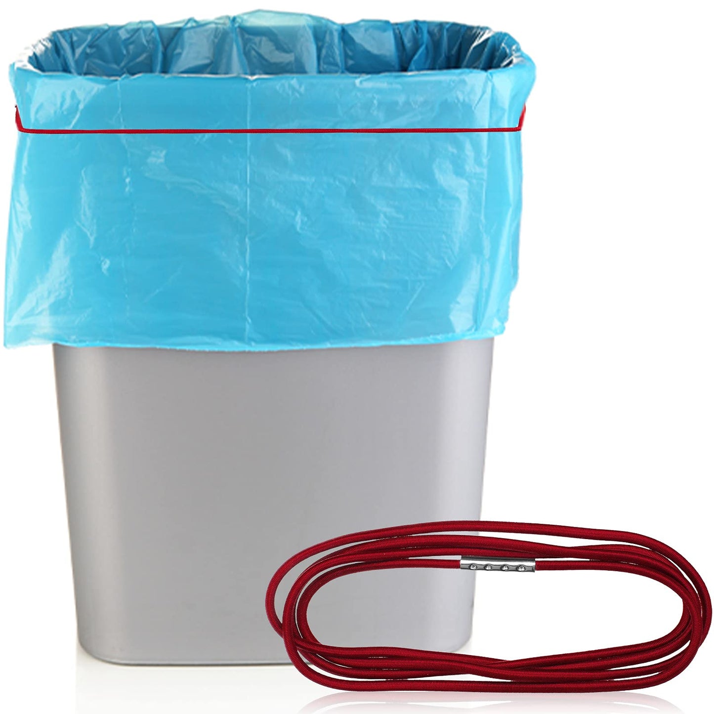 Riakrum 6 Pieces Trash Can Rubber Bands, Suitable for 60-98 Gallon Trash Cans,Perimeter from 102 Inches to 150 Inches Large Multi-functional Rubber Bands Suitable Kitchen Camping,6 Colors(Round)